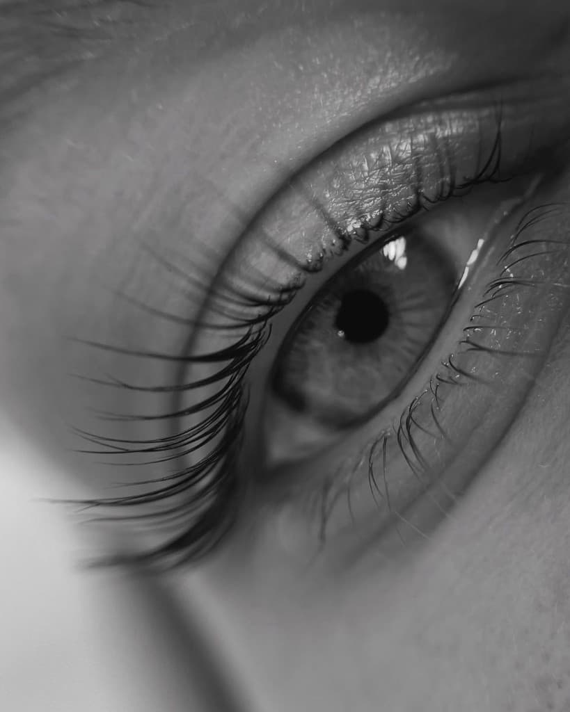 Makro crno-belo — trepavice i oko nakon tretmana